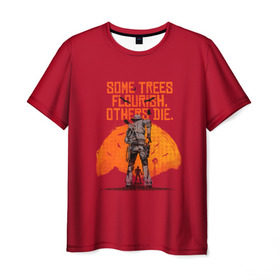 Мужская футболка 3D с принтом Red Dead Redemption 2 в Петрозаводске, 100% полиэфир | прямой крой, круглый вырез горловины, длина до линии бедер | dead | gamer | john | marston | rdr | red | redemption | rockstar | shooter | western | вестерн | джон | марстон | шутер