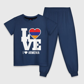 Детская пижама хлопок с принтом Love Armenia в Петрозаводске, 100% хлопок |  брюки и футболка прямого кроя, без карманов, на брюках мягкая резинка на поясе и по низу штанин
 | 