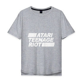 Мужская футболка хлопок Oversize с принтом Atari Teenage Riot (White) в Петрозаводске, 100% хлопок | свободный крой, круглый ворот, “спинка” длиннее передней части | atari | atr | digital | hardcore | music | punk | rave | riot | rock | teenage | музыка | панк | рок