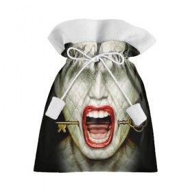 Подарочный 3D мешок с принтом American Horror Story в Петрозаводске, 100% полиэстер | Размер: 29*39 см | ahs | american horror story | hotel | американская история ужасов | губы | ключ | лицо