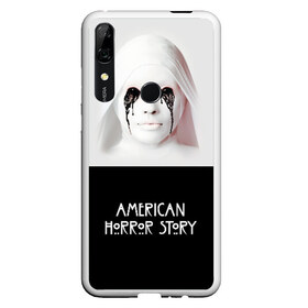 Чехол для Honor P Smart Z с принтом American Horror Story в Петрозаводске, Силикон | Область печати: задняя сторона чехла, без боковых панелей | ahs | american horror story | американская история ужасов | демон | краска | лицо | макияж | монашка | черные глаза