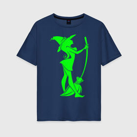 Женская футболка хлопок Oversize с принтом Witch Please в Петрозаводске, 100% хлопок | свободный крой, круглый ворот, спущенный рукав, длина до линии бедер
 | 