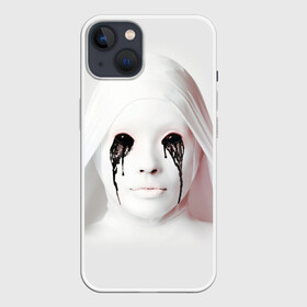 Чехол для iPhone 13 с принтом American Horror Story в Петрозаводске,  |  | ahs | american horror story | американская история ужасов | демон | лицо | макияж | монашка | черные глаза