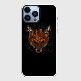 Чехол для iPhone 13 Pro Max с принтом Лиса из Листьев в Петрозаводске,  |  | cute | fox | foxes | ginger | leaves | tail | забавная | лис | лиса | лисица | лисицы | лисичка | лисички | лист | листочки | листочная | листья | лисы | милая | рыжая | рыжие | смешная | фыр | хвост | хвосты