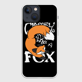 Чехол для iPhone 13 mini с принтом Crazy Like a Fox в Петрозаводске,  |  | crazy | cute | fox | foxes | ginger | like | tail | безумие | безумная | забавная | лис | лиса | лисица | лисицы | лисичка | лисички | лисы | милая | рыжая | рыжие | смешная | фыр | хвост | хвосты