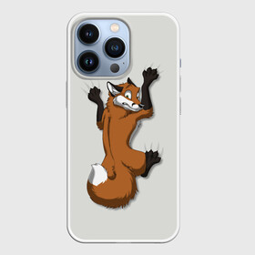 Чехол для iPhone 13 Pro с принтом Лис Вцепился в Петрозаводске,  |  | Тематика изображения на принте: cute | fox | foxes | ginger | tail | вцепился | забавная | капаркается | лис | лиса | лисица | лисицы | лисичка | лисички | лисы | милая | рыжая | рыжие | смешная | фыр | хвост | хвосты