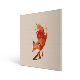Холст квадратный с принтом Paint Fox в Петрозаводске, 100% ПВХ |  | cute | fox | foxes | ginger | paint | tail | забавная | краска | лис | лиса | лисица | лисицы | лисичка | лисички | лисы | милая | рыжая | рыжие | смешная | фыр | хвост | хвосты