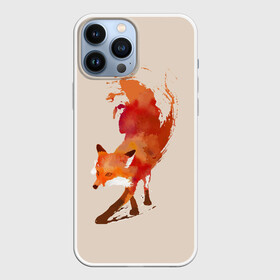 Чехол для iPhone 13 Pro Max с принтом Paint Fox в Петрозаводске,  |  | Тематика изображения на принте: cute | fox | foxes | ginger | paint | tail | забавная | краска | лис | лиса | лисица | лисицы | лисичка | лисички | лисы | милая | рыжая | рыжие | смешная | фыр | хвост | хвосты