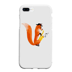 Чехол для iPhone 7Plus/8 Plus матовый с принтом Джаз Лис в Петрозаводске, Силикон | Область печати: задняя сторона чехла, без боковых панелей | cute | fox | foxes | ginger | jazz | tail | trumpet | джаз | джазмен | забавная | лис | лиса | лисица | лисицы | лисичка | лисички | лисы | милая | рыжая | рыжие | саксофон | смешная | труба | фыр | хвост | хвосты