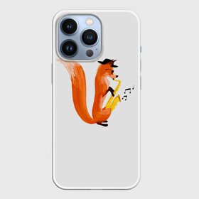 Чехол для iPhone 13 Pro с принтом Джаз Лис в Петрозаводске,  |  | Тематика изображения на принте: cute | fox | foxes | ginger | jazz | tail | trumpet | джаз | джазмен | забавная | лис | лиса | лисица | лисицы | лисичка | лисички | лисы | милая | рыжая | рыжие | саксофон | смешная | труба | фыр | хвост | хвосты