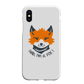 Чехол для iPhone XS Max матовый с принтом Hello Fox в Петрозаводске, Силикон | Область печати: задняя сторона чехла, без боковых панелей | cute | fox | foxes | ginger | hello | tail | забавная | лис | лиса | лисица | лисицы | лисичка | лисички | лисы | милая | привет | рыжая | рыжие | смешная | фыр | хвост | хвосты