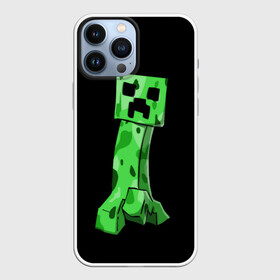 Чехол для iPhone 13 Pro Max с принтом Крипер в Петрозаводске,  |  | craft | creeper | enderman | mine | minecraft | miner | online | skeleton | sword | tnt | world | zombie | динамит | зомби | игра | игры | кирка | крипер | майнер | майнкрафт | меч | мир | онлайн | скелетон