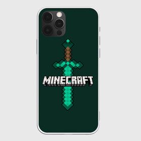 Чехол для iPhone 12 Pro с принтом Меч Minecraft в Петрозаводске, силикон | область печати: задняя сторона чехла, без боковых панелей | craft | creeper | enderman | mine | minecraft | miner | online | skeleton | sword | tnt | world | zombie | динамит | зомби | игра | игры | кирка | крипер | майнер | майнкрафт | меч | мир | онлайн | скелетон