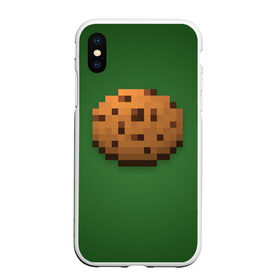 Чехол для iPhone XS Max матовый с принтом Minecraft Печенька в Петрозаводске, Силикон | Область печати: задняя сторона чехла, без боковых панелей | cookies | craft | creeper | mine | minecraft | miner | online | skeleton | sword | tnt | world | zombie | зомби | игра | игры | кирка | крипер | майнер | майнкрафт | меч | мир | онлайн | печенье | печенька | скелетон