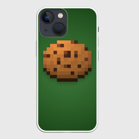 Чехол для iPhone 13 mini с принтом Minecraft Печенька в Петрозаводске,  |  | cookies | craft | creeper | mine | minecraft | miner | online | skeleton | sword | tnt | world | zombie | зомби | игра | игры | кирка | крипер | майнер | майнкрафт | меч | мир | онлайн | печенье | печенька | скелетон