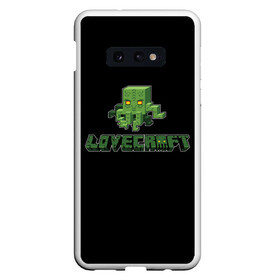 Чехол для Samsung S10E с принтом Lovecraft Ктулху в Петрозаводске, Силикон | Область печати: задняя сторона чехла, без боковых панелей | craft | creeper | enderman | mine | minecraft | miner | online | skeleton | sword | tnt | world | zombie | динамит | зомби | игра | игры | кирка | крипер | майнер | майнкрафт | меч | мир | онлайн | скелетон