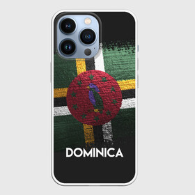 Чехол для iPhone 13 Pro с принтом DOMINICA(Доминика) в Петрозаводске,  |  | Тематика изображения на принте: dominica | urban | город | доминика | мир | путешествие | символика | страны | флаг