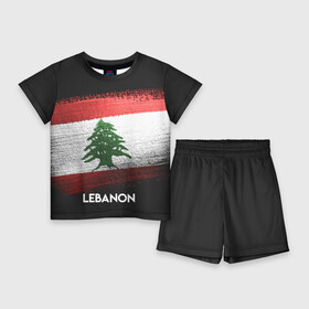Детский костюм с шортами 3D с принтом LEBANON(Ливан) в Петрозаводске,  |  | lebanon | urban | город | ливан | мир | путешествие | символика | страны | флаг