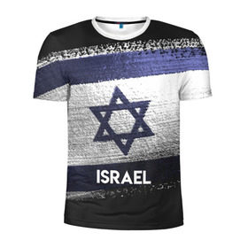 Мужская футболка 3D спортивная с принтом Israel(Израиль) в Петрозаводске, 100% полиэстер с улучшенными характеристиками | приталенный силуэт, круглая горловина, широкие плечи, сужается к линии бедра | israel | urban | город | израиль | мир | путешествие | символика | страны | флаг