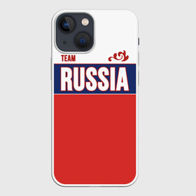 Чехол для iPhone 13 mini с принтом Team Russia в Петрозаводске,  |  | community | country | moscow | ornament | pattern | russia | russian | sport | style | team | комюнити | москва | надпись | орнамент | россия | русская | русский | спорт | стиль | страна | узор