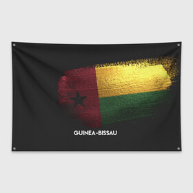 Флаг-баннер с принтом Guinea-Bissau(Гвинея-Бисау) в Петрозаводске, 100% полиэстер | размер 67 х 109 см, плотность ткани — 95 г/м2; по краям флага есть четыре люверса для крепления | urban | гвинея бисау | город | мир | путешествие | символика | страны | флаг