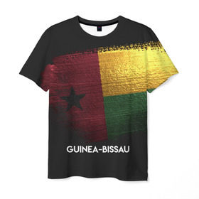 Мужская футболка 3D с принтом Guinea-Bissau(Гвинея-Бисау) в Петрозаводске, 100% полиэфир | прямой крой, круглый вырез горловины, длина до линии бедер | urban | гвинея бисау | город | мир | путешествие | символика | страны | флаг