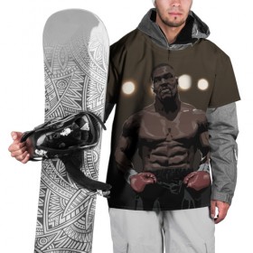 Накидка на куртку 3D с принтом Myke Tyson_7 в Петрозаводске, 100% полиэстер |  | Тематика изображения на принте: myke tyson | бокс | боксер | железный майк | нокаут