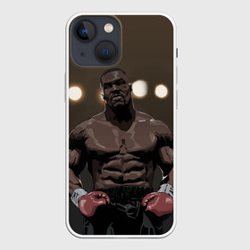 Чехол для iPhone 13 mini с принтом Myke Tyson_7 в Петрозаводске,  |  | Тематика изображения на принте: myke tyson | бокс | боксер | железный майк | нокаут