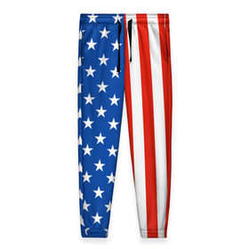 Женские брюки 3D с принтом Американский Флаг в Петрозаводске, полиэстер 100% | прямой крой, два кармана без застежек по бокам, с мягкой трикотажной резинкой на поясе и по низу штанин. В поясе для дополнительного комфорта — широкие завязки | америка | вашингтон | звезды | патриот | сша | трамп | триколор