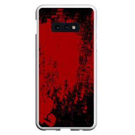 Чехол для Samsung S10E с принтом Red blood в Петрозаводске, Силикон | Область печати: задняя сторона чехла, без боковых панелей | halloween | брызги красок | брызги крови | картина кровью | красные пятна | кровавая абстракция | кровавые пятна | кровь | пятна краски