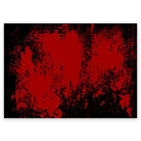 Поздравительная открытка с принтом Red blood в Петрозаводске, 100% бумага | плотность бумаги 280 г/м2, матовая, на обратной стороне линовка и место для марки
 | halloween | брызги красок | брызги крови | картина кровью | красные пятна | кровавая абстракция | кровавые пятна | кровь | пятна краски