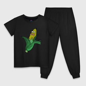 Детская пижама хлопок с принтом Живая кукуруза в Петрозаводске, 100% хлопок |  брюки и футболка прямого кроя, без карманов, на брюках мягкая резинка на поясе и по низу штанин
 | живая кукуруза | кукуруза | монстр | початок