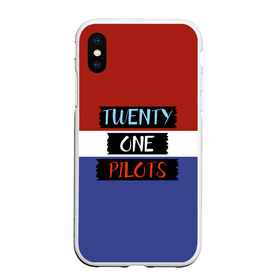 Чехол для iPhone XS Max матовый с принтом Twenty one pilots в Петрозаводске, Силикон | Область печати: задняя сторона чехла, без боковых панелей | 21 pilots | josh dun | music | rock | twenty one pilots | tyler joseph | джош дан | музыка | рок | тайлер джозеф