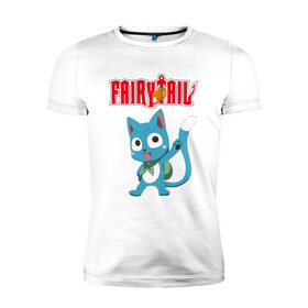 Мужская футболка премиум с принтом Fairy Tail в Петрозаводске, 92% хлопок, 8% лайкра | приталенный силуэт, круглый вырез ворота, длина до линии бедра, короткий рукав | Тематика изображения на принте: 