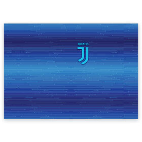 Поздравительная открытка с принтом Juventus new uniform в Петрозаводске, 100% бумага | плотность бумаги 280 г/м2, матовая, на обратной стороне линовка и место для марки
 | club | football | juventus | белый | италия | клуб | форма | черный | ювентус