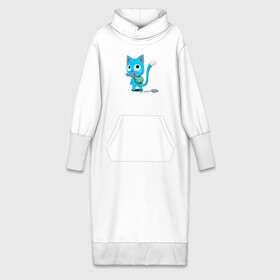 Платье удлиненное хлопок с принтом котик Хэппи в Петрозаводске,  |  | anime | cat | fairy tail | happy | аниме | животные | кот | сёнэн | хвост феи | хэппи