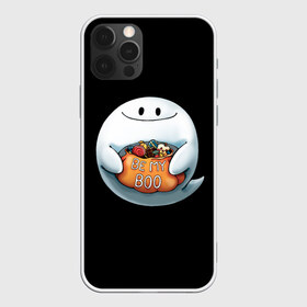 Чехол для iPhone 12 Pro Max с принтом Be my Boo в Петрозаводске, Силикон |  | candy | deliciouse | ghost | halloween | night | pumpkin | spirit | treat | trick | вкусняшки | гадость | дух | конфеты | ночь | приведение | призрак | сладости | тыква | хеллоуин | хэллоуин