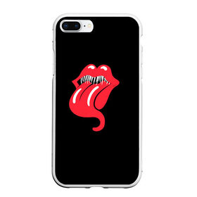 Чехол для iPhone 7Plus/8 Plus матовый с принтом Monsters Kiss в Петрозаводске, Силикон | Область печати: задняя сторона чехла, без боковых панелей | Тематика изображения на принте: halloween | jagger | lips | mick | monster | rock | rolling | stones | tongue | tooth | вольные | губы | джаггер | зубы | камни | катящиеся | мик | монстер | рок | странники | хеллоуин | хэллоуин | язык