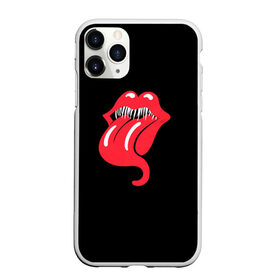 Чехол для iPhone 11 Pro матовый с принтом Monsters Kiss в Петрозаводске, Силикон |  | Тематика изображения на принте: halloween | jagger | lips | mick | monster | rock | rolling | stones | tongue | tooth | вольные | губы | джаггер | зубы | камни | катящиеся | мик | монстер | рок | странники | хеллоуин | хэллоуин | язык