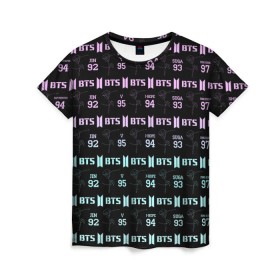 Женская футболка 3D с принтом BTS в Петрозаводске, 100% полиэфир ( синтетическое хлопкоподобное полотно) | прямой крой, круглый вырез горловины, длина до линии бедер | bangtan boys | beyond the scene | bts | k pop | music | арэм | ви | джей хоуп | джин | музыка | сюга | чимин | чонгук