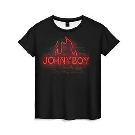 Женская футболка 3D с принтом Johnyboy в Петрозаводске, 100% полиэфир ( синтетическое хлопкоподобное полотно) | прямой крой, круглый вырез горловины, длина до линии бедер | johnyboy | денис василенко | джонибой