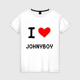 Женская футболка хлопок с принтом Johnyboy 8 в Петрозаводске, 100% хлопок | прямой крой, круглый вырез горловины, длина до линии бедер, слегка спущенное плечо | johnyboy | денис василенко | джонибой
