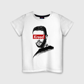 Детская футболка хлопок с принтом Kreed в Петрозаводске, 100% хлопок | круглый вырез горловины, полуприлегающий силуэт, длина до линии бедер | black star | блек стар | егор | крид | невеста | олимп