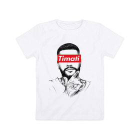 Детская футболка хлопок с принтом Timati в Петрозаводске, 100% хлопок | круглый вырез горловины, полуприлегающий силуэт, длина до линии бедер | black star | rap | блек стар | мафия | олимп | рэп