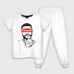 Детская пижама хлопок с принтом Timati в Петрозаводске, 100% хлопок |  брюки и футболка прямого кроя, без карманов, на брюках мягкая резинка на поясе и по низу штанин
 | black star | rap | блек стар | мафия | олимп | рэп