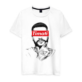 Мужская футболка хлопок с принтом Timati в Петрозаводске, 100% хлопок | прямой крой, круглый вырез горловины, длина до линии бедер, слегка спущенное плечо. | black star | rap | блек стар | мафия | олимп | рэп