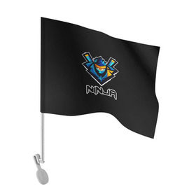 Флаг для автомобиля с принтом Ninja Fortnite в Петрозаводске, 100% полиэстер | Размер: 30*21 см | battle | fortnite | ninja | royale | twitch | битва | кефир | королевская | лама | ниндзя | победа | стример | твитч | твич | форт | фортнайт | форточка