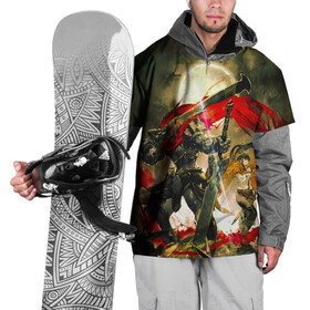 Накидка на куртку 3D с принтом Momonga & Narberal Gamma в Петрозаводске, 100% полиэстер |  | albedo | momonga | overlord | shalltear | айнц ул гон | айнц ул гоун | альбедо | лорд момон | момон | момонга | назарик | оверлорд | повелитель | шалтир