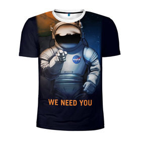 Мужская футболка 3D спортивная с принтом NASA в Петрозаводске, 100% полиэстер с улучшенными характеристиками | приталенный силуэт, круглая горловина, широкие плечи, сужается к линии бедра | nasa | астрономия | галактика | звезды | космонавт. планеты | космос | наука | небо