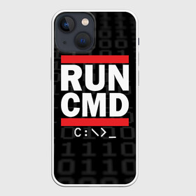 Чехол для iPhone 13 mini с принтом RUN CMD в Петрозаводске,  |  | admin | administrator | calm | cmd | code | coder | coding | dmc | engineer | job | keep | programmer | run | администратор | айти | инженер | код | кодинг | программа | программист | профессия | сисадмин